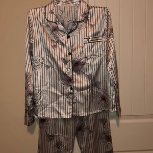 Two piece satin pajama